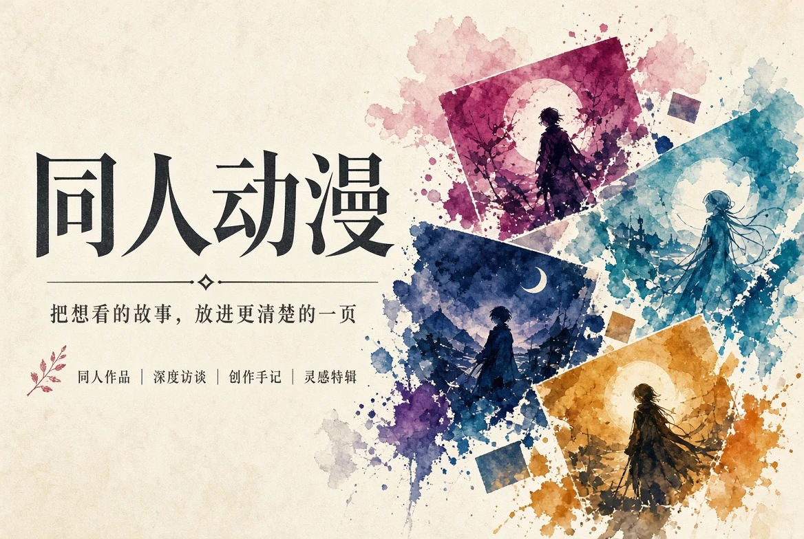 同人动漫杂志首页封面插画